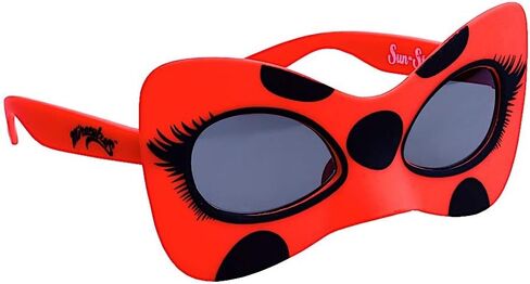 Sun-Staches Miraculous Cat Noir Sunglasses Costume Accessory, UV400 Lenses, Black Cat Mask, One Size Fits Most in Kuwait