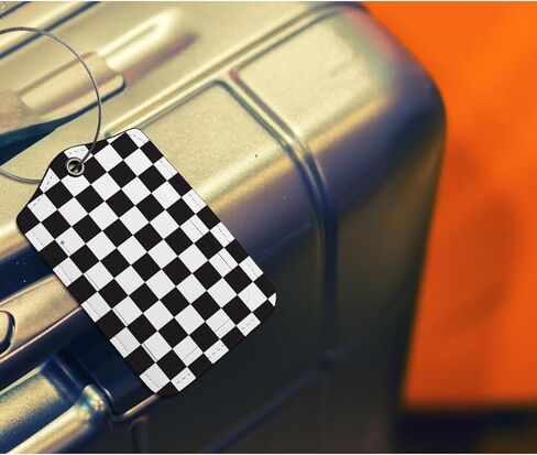 EKOBLA علم سباق متقلب تصميم رمزي علامة أمتعة سباق السيارات لحقائب السفر وحقائب الأمتعة وعلامات السفر معرفات اسم الجلد وعلامات تعريف الأمتعة in Kuwait