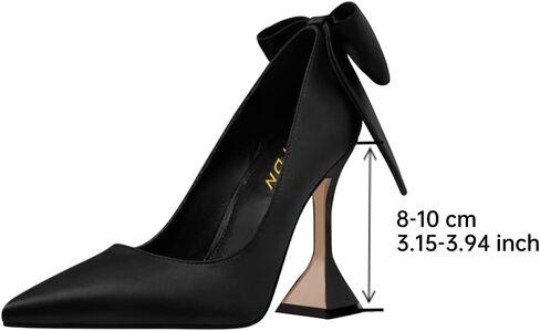 YDN حذاء حريمي بمقدمة مدببة سهل الارتداء حذاء خاص بكعب عالي للهريرة فستان للحفلات الراقصة مقاس حذاء نسائي 4-15 US in Kuwait