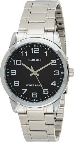 Casio #MTP-V001D-1B Men's Standard Stainless Steel Easy Reader Black Dial Watch in Saudi Arabia