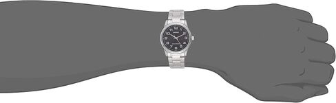 Casio #MTP-V001D-1B Men's Standard Stainless Steel Easy Reader Black Dial Watch in Saudi Arabia