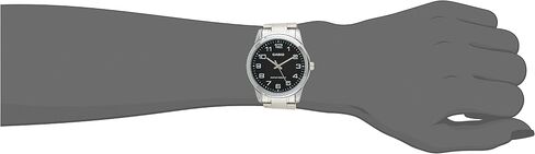 Casio #MTP-V001D-1B Men's Standard Stainless Steel Easy Reader Black Dial Watch in Saudi Arabia