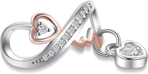 MiWangLing Guidance Angel Wing Cross Charm Cubic Zirconia Bead for Pandora Bracelet in Kuwait