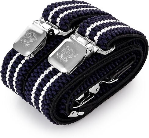 Decalen suspenders for men heavy duty clips strong braces for big and tall One Size fits All men and women X shape in Kuwait