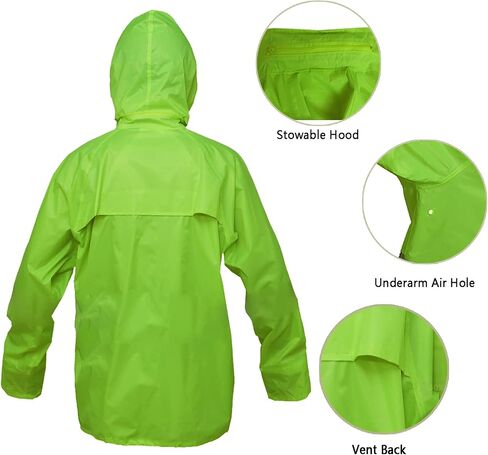 RainRider Rain Suits Safety Rain Jacket with Pants High Visibility Reflective Rain Gear in Kuwait