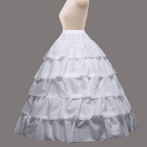 تنورة نسائية من Lanbaodress مكونة من 4 حلقات و5 كشكشة لحفلات الزفاف وتنورة داخلية (أبيض، أحمر، أسود). in Kuwait