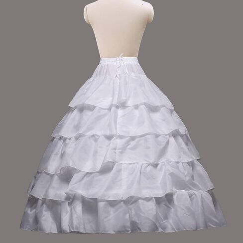 تنورة نسائية من Lanbaodress مكونة من 4 حلقات و5 كشكشة لحفلات الزفاف وتنورة داخلية (أبيض، أحمر، أسود). in Kuwait