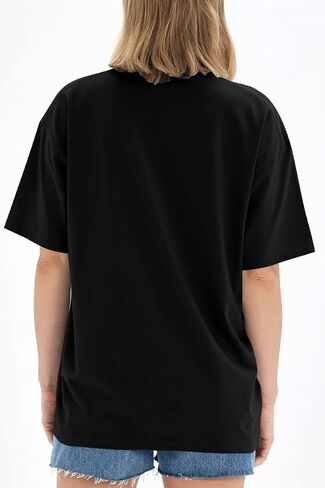 العصرية الملكة المرأة المتضخم تي شيرت فضفاضة تناسب القطن Crewneck قصيرة الأكمام بلايز الصيف بلوزة غير رسمية 2023 Y2K الأساسية المحملة in Kuwait