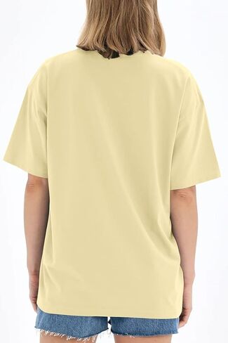 العصرية الملكة المرأة المتضخم تي شيرت فضفاضة تناسب القطن Crewneck قصيرة الأكمام بلايز الصيف بلوزة غير رسمية 2023 Y2K الأساسية المحملة in Kuwait