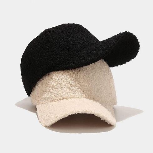 Women Winter Baseball Cap Faux Lamb Wool Warm Baseball Cap Outdoor Travel in Saudi Arabia