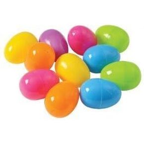 GiftExpress Plastic Bright Easter Egg Assortment 50 Pcs Perfect for Easter Egg Hunt/Surprise Egg/Easter Hunt