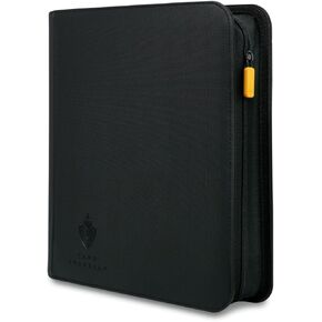 Card Guardian - Toploader 4 Pocket Premium Binder with Zipper for 160 Cards - Side Loaded Pockets - Compatible with Sports and Trading Cards TCG (Black) in Kuwait
