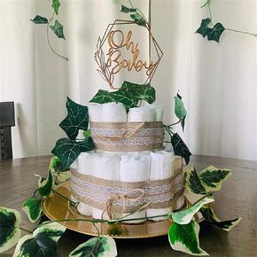 غطاء لتزيين حفلات الأطفال الريفية من أو بيبي بتصميم كعكة لحفلات استقبال المولود الجديد، للأولاد والبنات، بتصميم خشبي in Kuwait