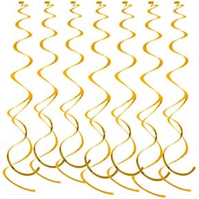 Hanging Spiral Swirl Decorations, Ceiling Decoration for Birthday, Graduation, Holiday Celebration Supplies Supper Longer 74cm/Pcs with Hook &Hem Decorative Hole -12 Pcs Black in Saudi Arabia