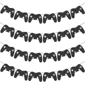 Glenmal 4 Pcs Video Game Controller Banner Gaming on Birthday Decorations Video Gaming Theme Birthday Garland Party Decor in Saudi Arabia