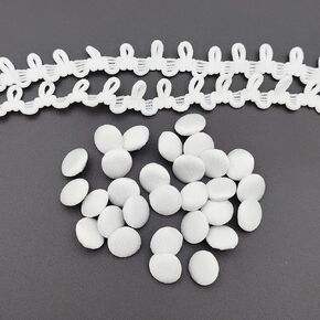 30PC/Set 1/2 Inch Ivory Satin Cloth Buttons Fabric Covered Buttons with Shank and Buttonhole for Wedding Bridal Dress and DIY Sewing Clothing Dress Handmade Craft Buttons in Saudi Arabia