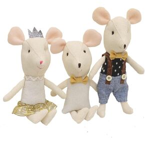 Legmic Plush Doll Birthday Gift for Kids Mouse Family Dolls Yellow in Saudi Arabia