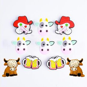 55Pcs Cute Animals Silicone Beads for Jewelry Making to Bracelets DIY Chain Jewelry Pen Beads Accessories (02 Style) in Saudi Arabia