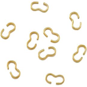 KISSITTY 100pcs Quick Links Connectors 8 Shape Charm Knot Clasps Antique Bronze Chain Clasp for DIY Bracelet Necklace Chain Components Jewelry Making 8x4x2mm