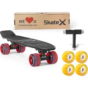 SKATE X - Skateboards for Kids Ages 6-12 + Kids Skateboard + 22 Inch Skateboard for Toddler - Boys and Girls