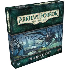 Arkham Horror The Card Game The Dunwich Legacy Deluxe EXPANSION - Continue the Mythos Adventure! Cooperative Living Card Game, Ages 14+, 1-4 Players, 1-2 Hour Playtime, Made by Fantasy Flight Games
