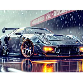 NIHO-JIUMA Sports Car Diamond Painting Kits, 5D Full Drill Diamond Art Kits Painting Gifts for Adult, Home Decor (30x40cm/12x16 Inches)