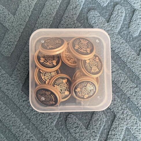 مجموعة ازرار بليزر معدنية - 10 قطع 20 ملم ازرار ذهبية للبليزر للرجال والنساء، ازرار سوداء لخياطة الجاكيتات والمعاطف الرياضية والبدلات والزي الرسمي والسويتر in Kuwait