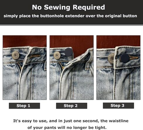 18 قطعة موسع أزرار البنطلون، موسعات الخصر للسراويل للرجال والنساء، موسعات عروة مرنة للسراويل والجينز والسراويل (3 ألوان) in Kuwait