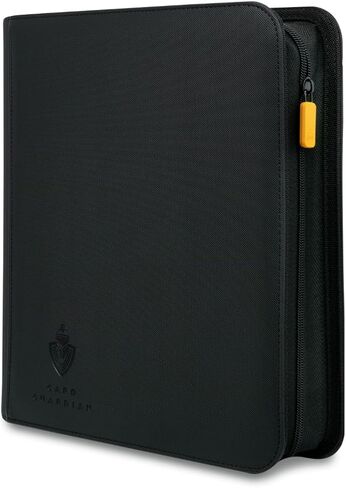 Card Guardian - Toploader 4 Pocket Premium Binder with Zipper for 160 Cards - Side Loaded Pockets - Compatible with Sports and Trading Cards TCG (Black) in Kuwait