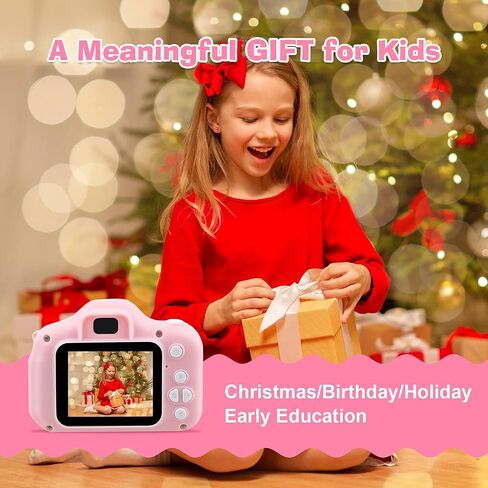 COKUTA Kids Camera for Girls, 1080P HD Toddlers Digital Video Record Camera for Birthday with 32GB SD Card, 2 Inch IPS Screen Toy Cameras for 3 4 5 6 7 8 9 Years Olds, Pink in Saudi Arabia