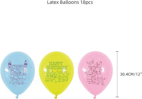 لوازم حفلات اعياد الميلاد من ذا باك يارديجانز تتضمن لافتة عيد ميلاد سعيد وبالونات لتزيين الكيك والكب كيك وديكور الحفلات الكرتونية in Kuwait