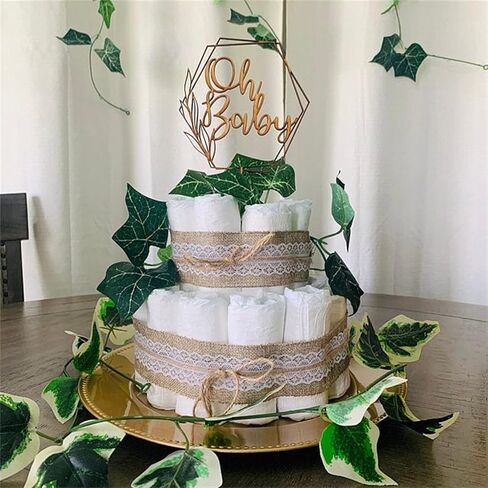 غطاء لتزيين حفلات الأطفال الريفية من أو بيبي بتصميم كعكة لحفلات استقبال المولود الجديد، للأولاد والبنات، بتصميم خشبي in Kuwait