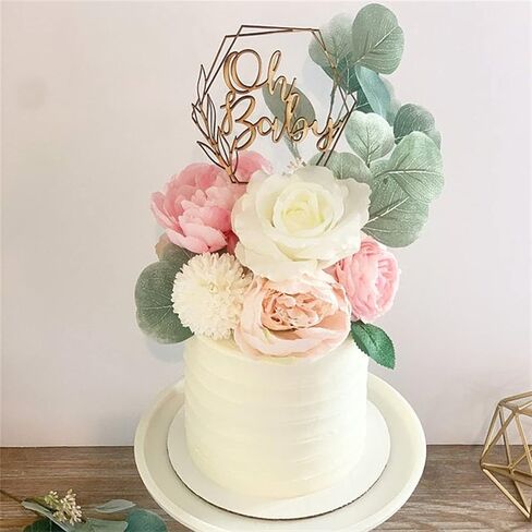 غطاء لتزيين حفلات الأطفال الريفية من أو بيبي بتصميم كعكة لحفلات استقبال المولود الجديد، للأولاد والبنات، بتصميم خشبي in Kuwait