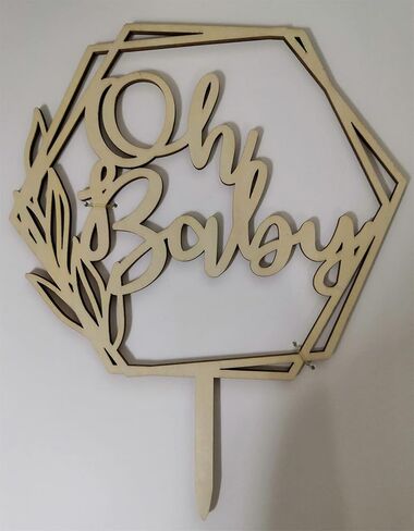 غطاء لتزيين حفلات الأطفال الريفية من أو بيبي بتصميم كعكة لحفلات استقبال المولود الجديد، للأولاد والبنات، بتصميم خشبي in Kuwait