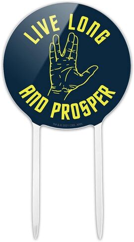 Acrylic Star Trek Live Long and Prosper Cake Topper Party Decoration for Wedding Anniversary Birthday Graduation in Saudi Arabia