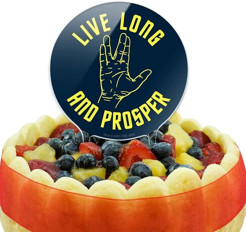 Acrylic Star Trek Live Long and Prosper Cake Topper Party Decoration for Wedding Anniversary Birthday Graduation in Saudi Arabia