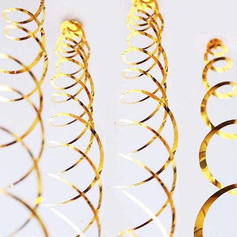 Hanging Spiral Swirl Decorations, Ceiling Decoration for Birthday, Graduation, Holiday Celebration Supplies Supper Longer 74cm/Pcs with Hook &Hem Decorative Hole -12 Pcs Black in Saudi Arabia
