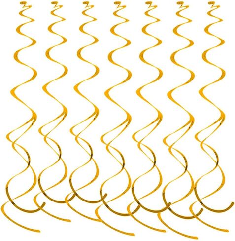 Hanging Spiral Swirl Decorations, Ceiling Decoration for Birthday, Graduation, Holiday Celebration Supplies Supper Longer 74cm/Pcs with Hook &Hem Decorative Hole -12 Pcs Black in Saudi Arabia