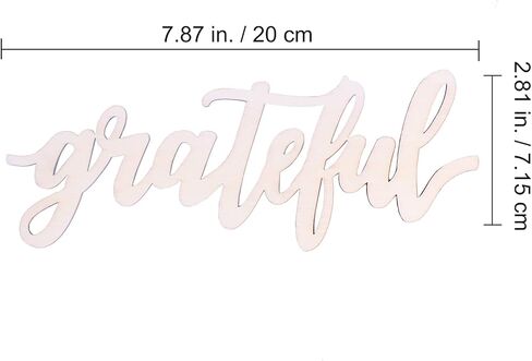 20 قطعة من لافتات خشبية بعبارة Grateful Word، مجموعة الحرف اليدوية غير المكتملة من الخشب غير المكتمل قصاصات Grateful Letter Script لافتة خشبية للطاولة المطبخ ريفي مزرعة فن الجدار ديكور عيد الشكر in Kuwait