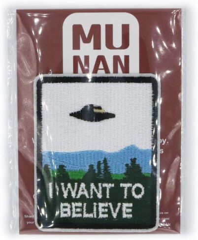 جسم غامض أريد أن أصدق كائن جسم غامض فضائي، شارة مزخرفة مطرزة بالحديد على الشارة in Kuwait