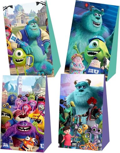 12 قطعة من حقائب هدايا حفلات عيد الميلاد بتصميم وحوش جامعة وحوش لمستلزمات حفلات أعياد الميلاد من توكلي in Kuwait