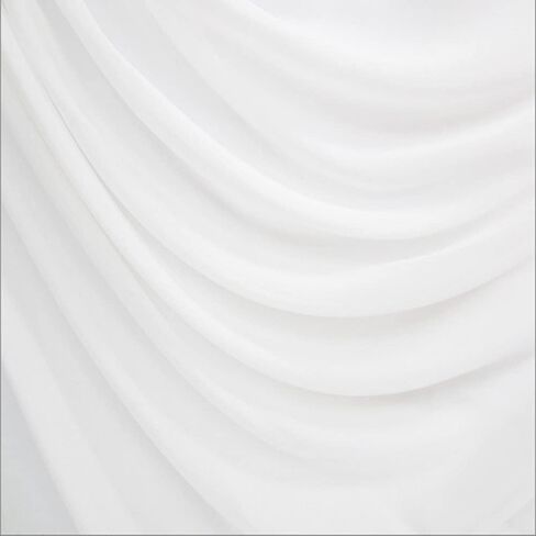 Texco Inc 60 بوصة بطانة متشابكة صلبة واسعة 100% بوليستر متماسكة في اتجاهين للتمدد/الملابس، قماش المنزل/المنزلي، ديكور الحفلات، أبيض #500 10 ياردات in Kuwait