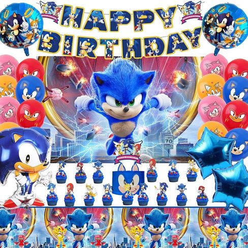 Hedgehog Birthday Party Supplies 33 Packs, 16 Tissues + 16 Plates + 1 Tablecloth in Kuwait