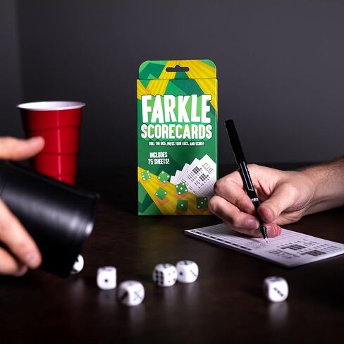بطاقات أداء Brybelly Farkle - مجموعة من 75 ورقة نتائج بديلة لألعاب Farkle Dice لما يصل إلى 8 لاعبين in Saudi Arabia