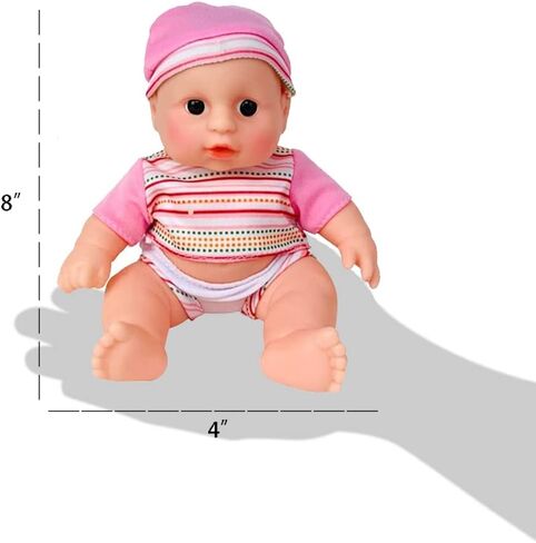 Liberty Imports 8" Baby Dolls Set of 6 Cute Little Vinyl Infant Dolls, Mini Nursery Toys for Girls, Kids Toddlers - Bulk Gift Bundle Party Favors Supplies in Saudi Arabia