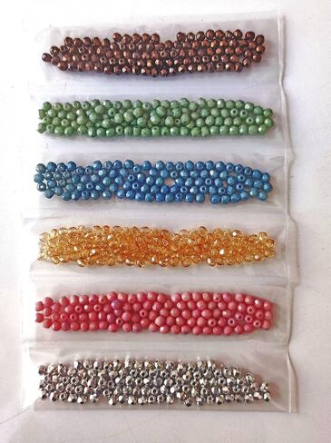 Czech Faceted Glass Beads, Fire-Polished, Round 3mm. Six Colors. Total 600 pcs. Set 3SFP 601 (3FP001 3FP002 3FP003 3FP007 3FP009 3FP010) in Saudi Arabia