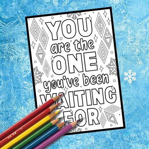 تلوين برودواي - صفحات تلوين مستوحاة من فروزن (مجموعة من 4)، بضائع موسيقية Let It Go، مطبوعة على ورق غير لامع (8 1/2 بوصة × 11 بوصة)، هدية مثالية لمحبي مسرح برودواي in Kuwait