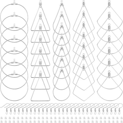 280PCS Beading Hoop Earrings for Jewelry Making Beading Earring Findings Beading Earring Component Accessories 100PCS Beading Earring Hooks Silicone Earring Backs (K Gold) in Saudi Arabia