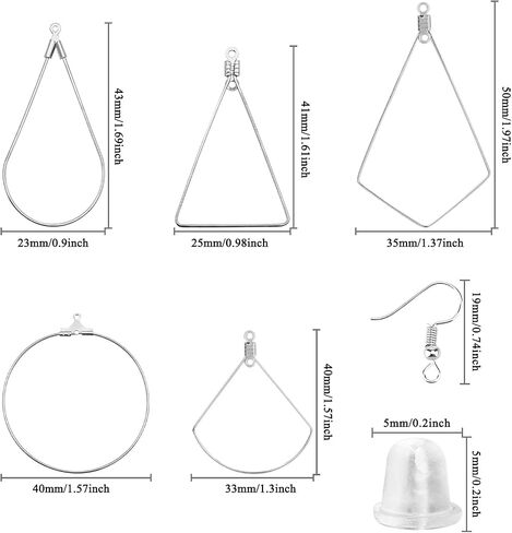 280PCS Beading Hoop Earrings for Jewelry Making Beading Earring Findings Beading Earring Component Accessories 100PCS Beading Earring Hooks Silicone Earring Backs (K Gold) in Saudi Arabia
