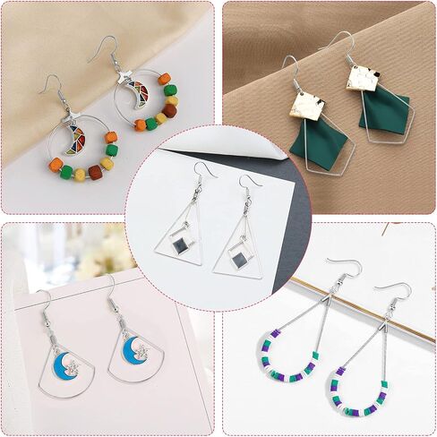 280PCS Beading Hoop Earrings for Jewelry Making Beading Earring Findings Beading Earring Component Accessories 100PCS Beading Earring Hooks Silicone Earring Backs (K Gold) in Saudi Arabia